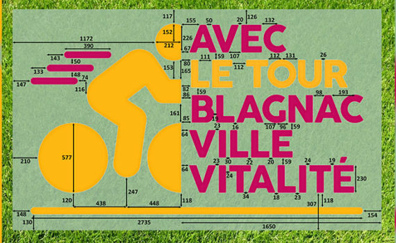 Logo monumentale Tour de France, comunicazione, comunità, azienda