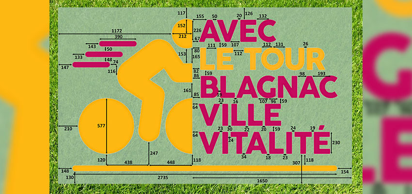 Logo monumental Tour de France, communication, collectivité, entreprise